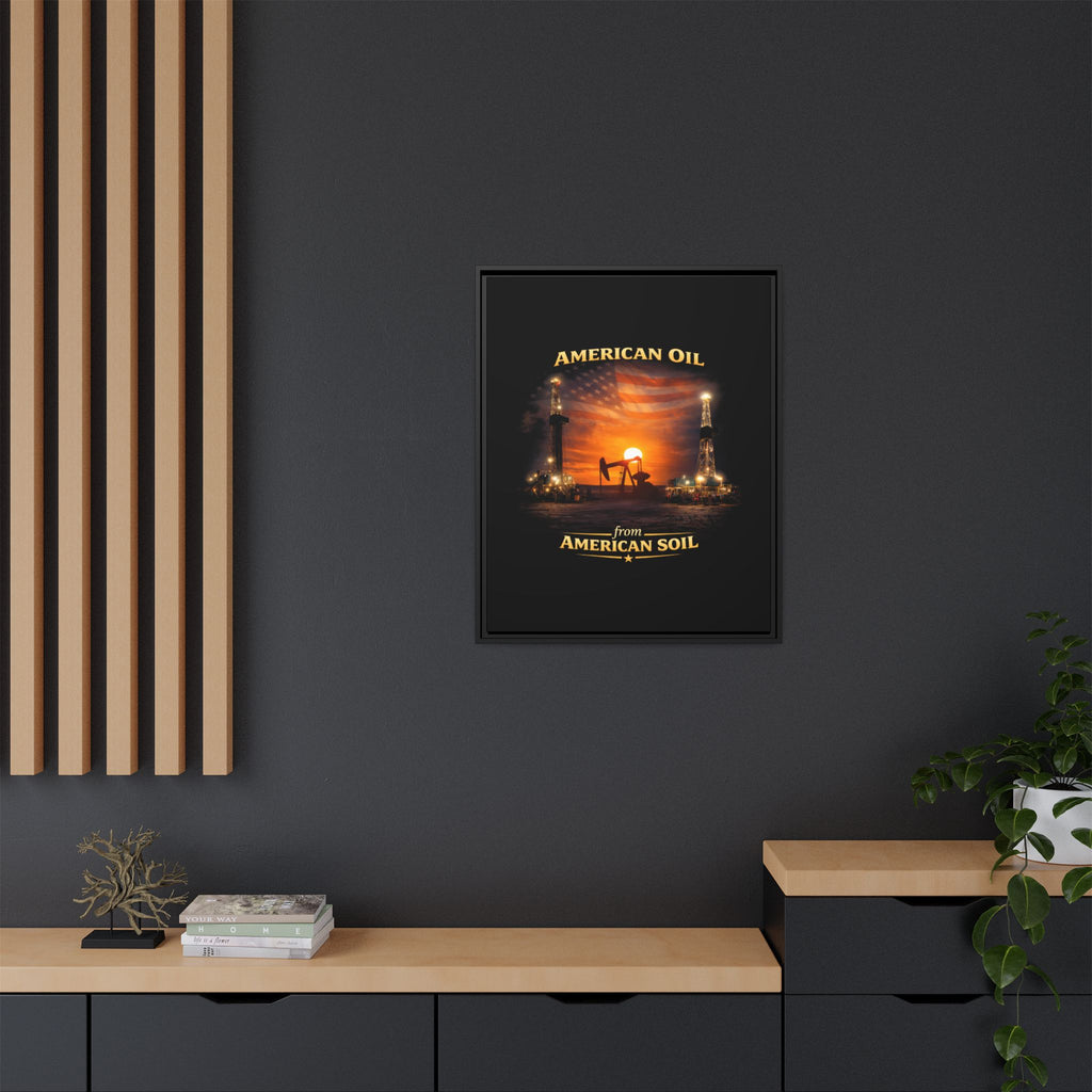 Oil Field - Framed Matte Canvas Wall Art