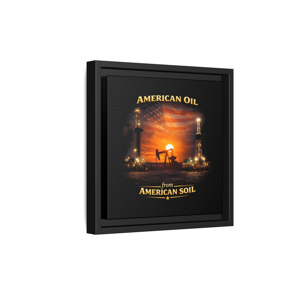 Oil Field - Framed Matte Canvas Wall Art