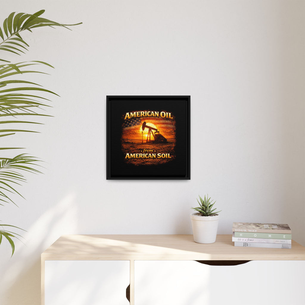 Pump Jack - Framed Matte Canvas Wall Art