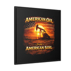 Pump Jack - Framed Matte Canvas Wall Art