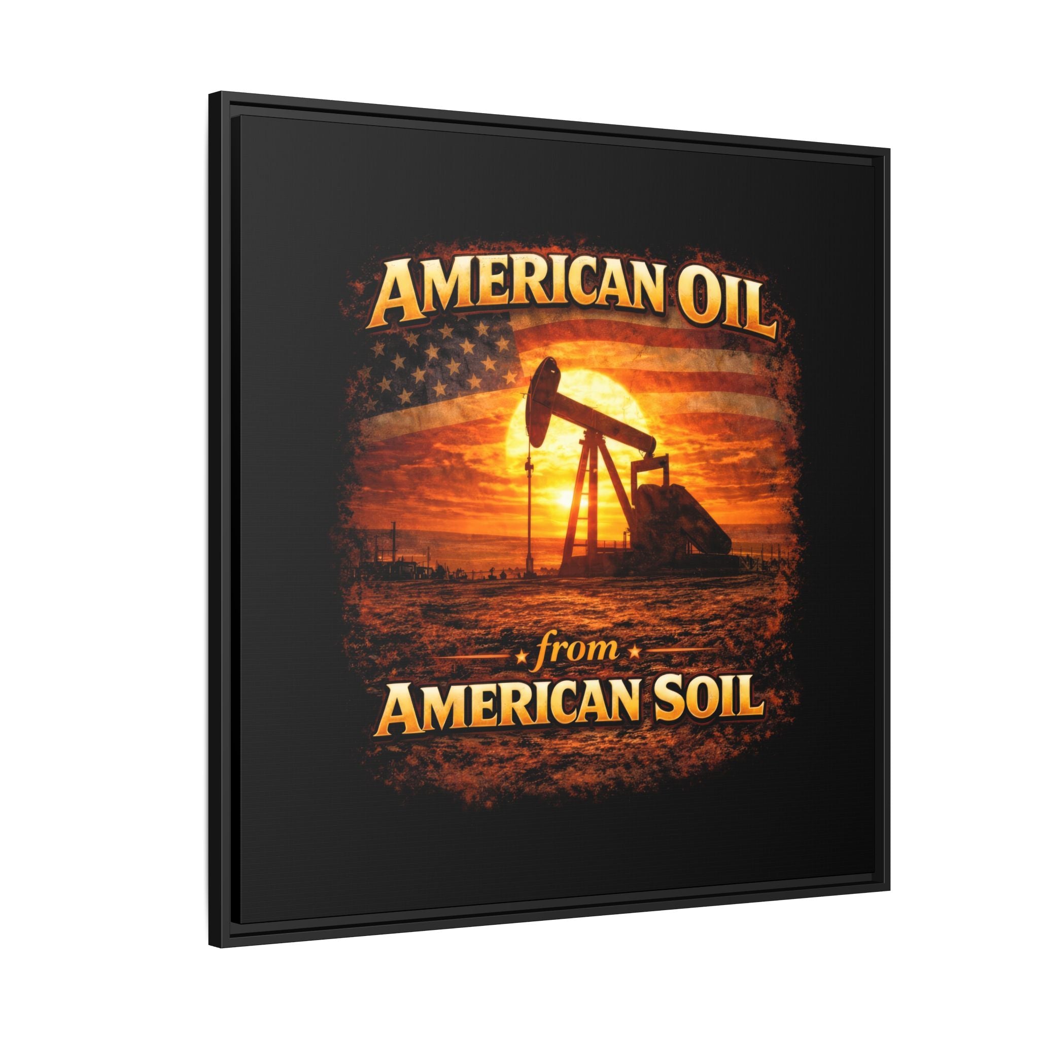 Pump Jack - Framed Matte Canvas Wall Art